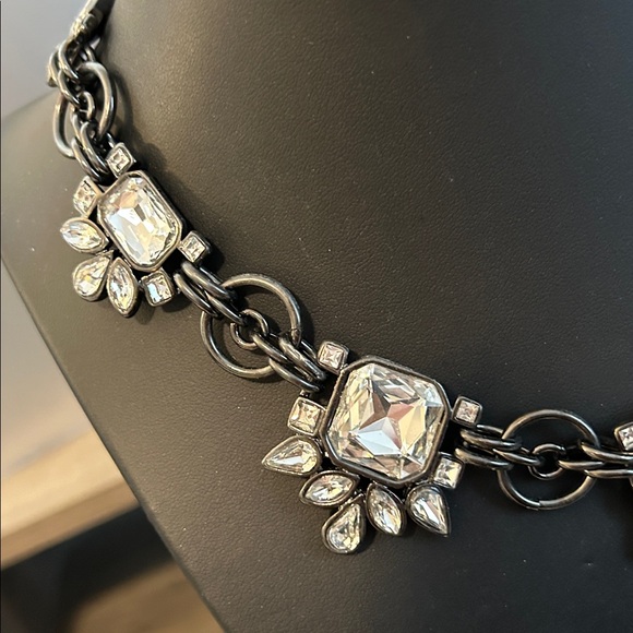 Gorgeous! WHBM White House Black Market rhinestone statement necklace #J38 - Picture 4 of 9